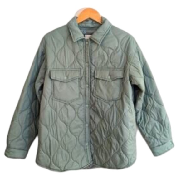 Bagatelle Green Quilted Shacket Jacket NWT Size XS - Picture 3 of 7